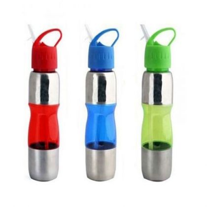 Pack of 3 Steel Water Bottles with Straw - Multicolour - Kitchen Tools - Best Price in Pakistan - HitShop.pk